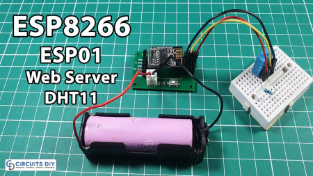 ESP8266 ESP-01 Web Server with DHT11 Sensor