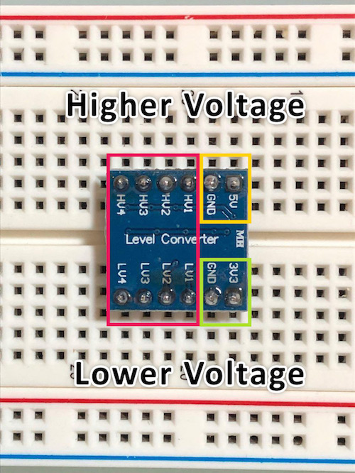 pinout for a logic level converter