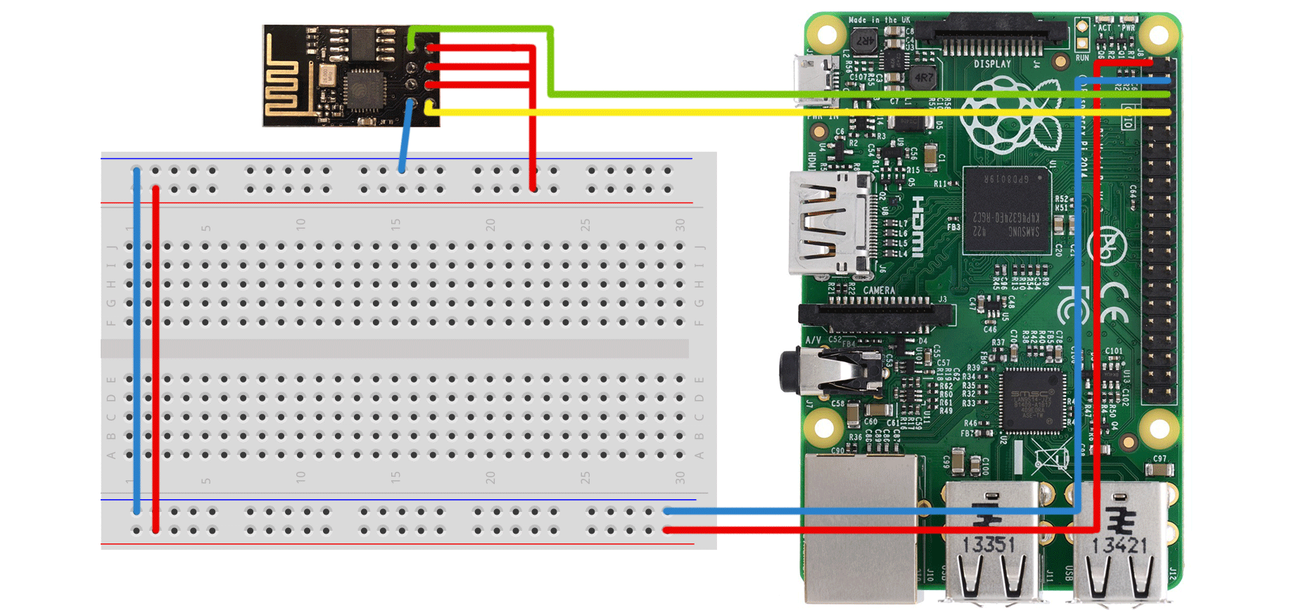 schematic connecting esp8266 to raspberry pi