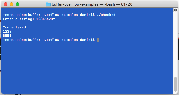 use fgets to avoid buffer overflow