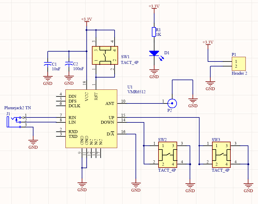 The schematic diagram of the FM transmitter