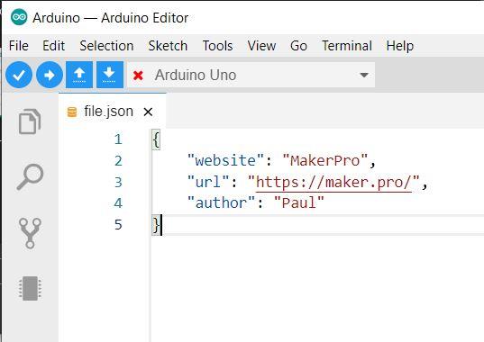 Arduino Pro IDE in JSON mode
