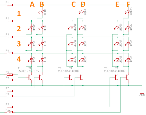addressing LEDs in a matrix