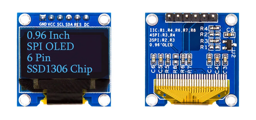 6-pin SPI OLED display