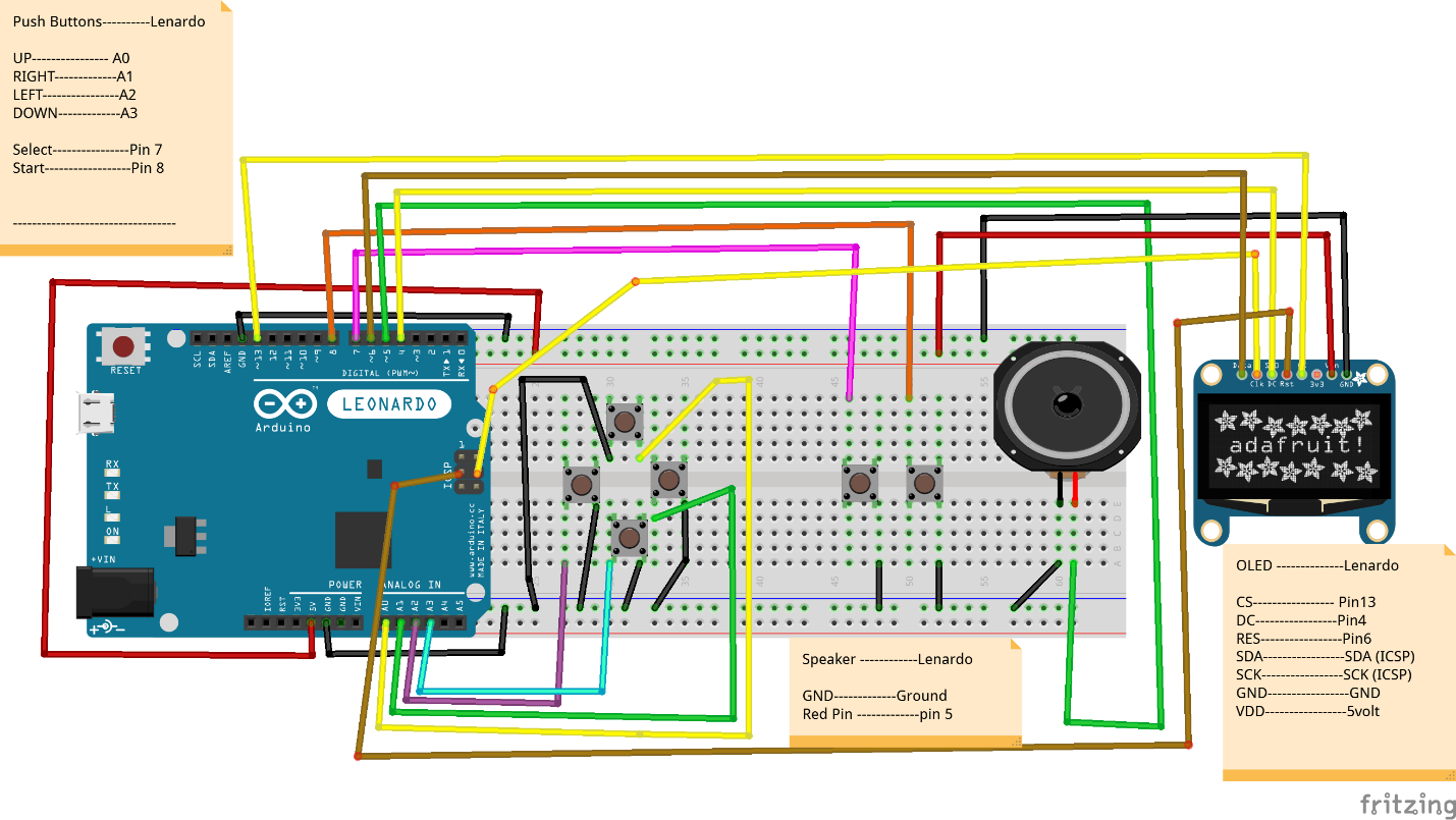 Fritzing diagram of the connected hardware