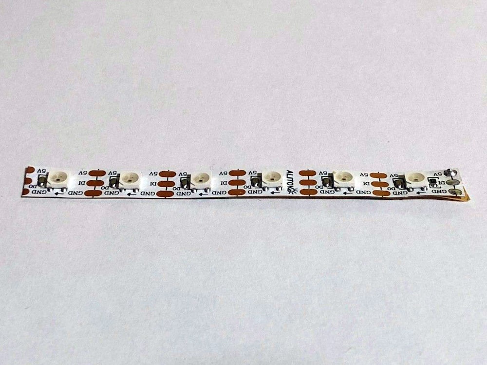 Cut a strip containing six LEDs from the LED spool.