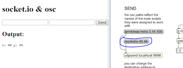 type “/socketio 40 44” in the space highlighted