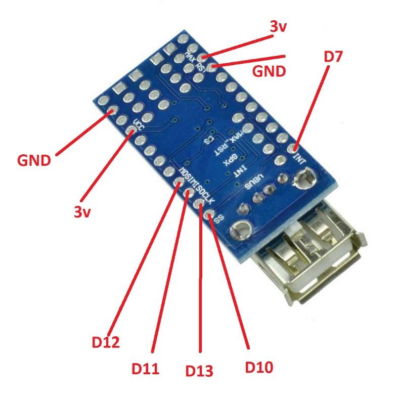 pinout for wiring arduino