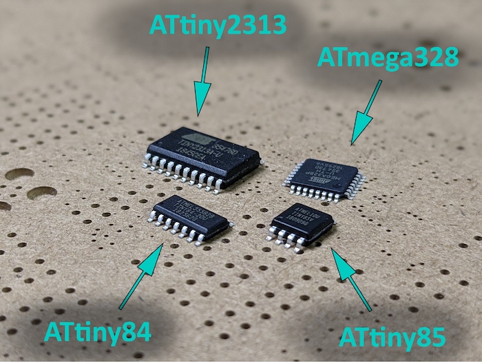 attiny series of AVR microcontrollers