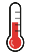 warning icon for temperature on Pi