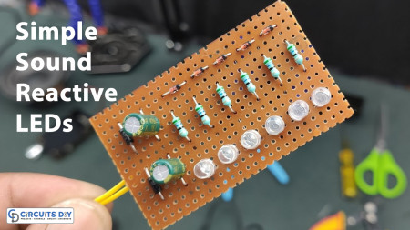 Simple Sound Reactive LEDs Circuit