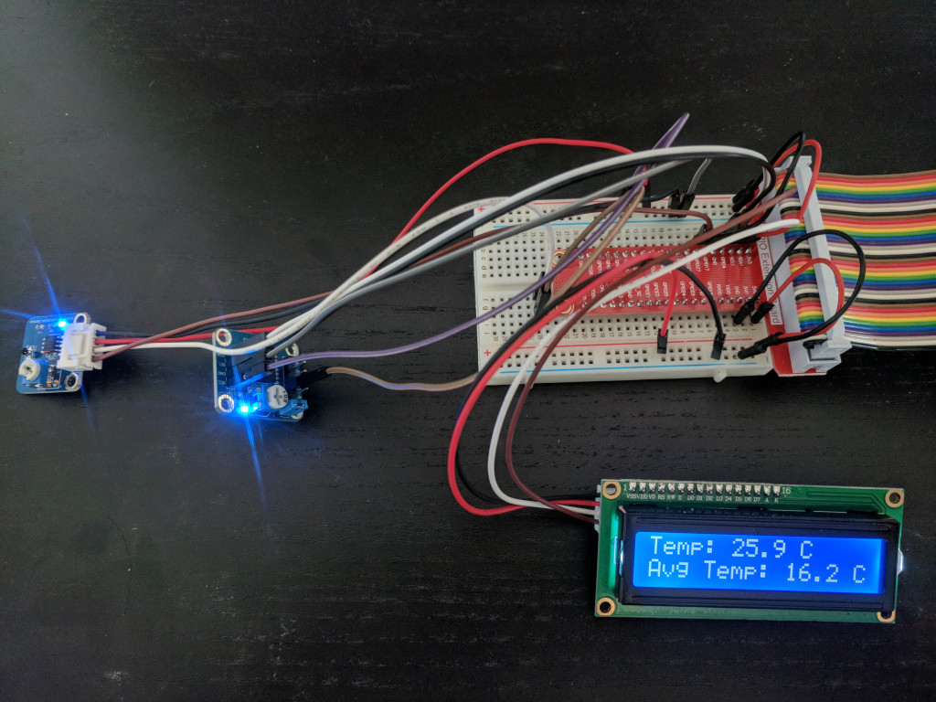 Raspberry Pi Temperature Sensor to LCD Screen