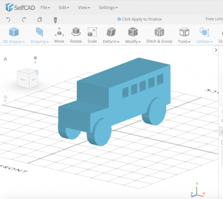 Learn SelfCAD 3D Modeling: Design a Bus