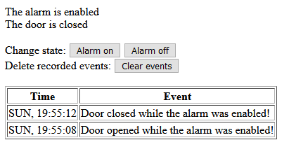 connected door alarm firmware