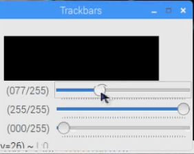 set up trackbars in HSV