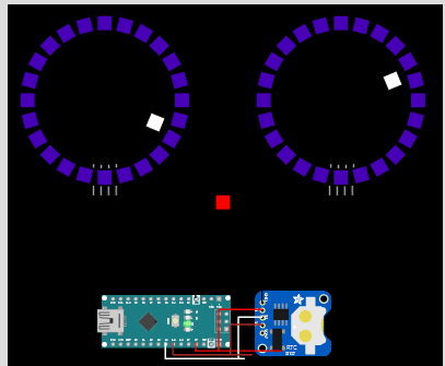 wokwi Arduino Simulator - LED ring FastLED.gif