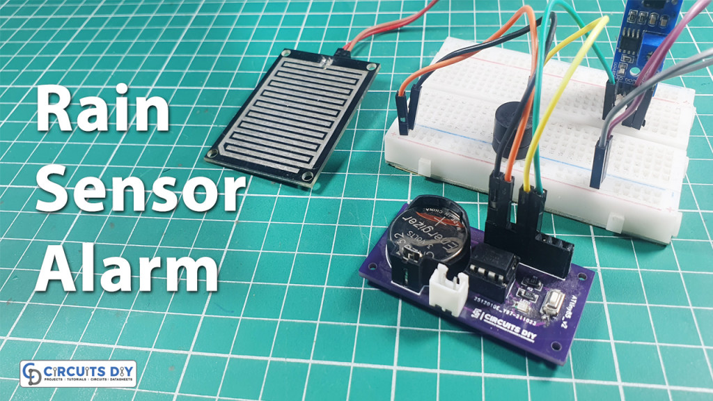 Rain Detection Alarm System using AtTiny85  