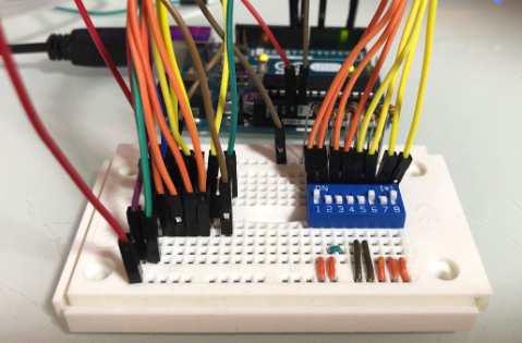 Arduino controlling the shift register