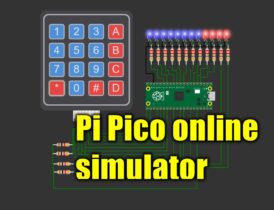 Raspberry Pi Pico emulator - Keypad and LED interface project