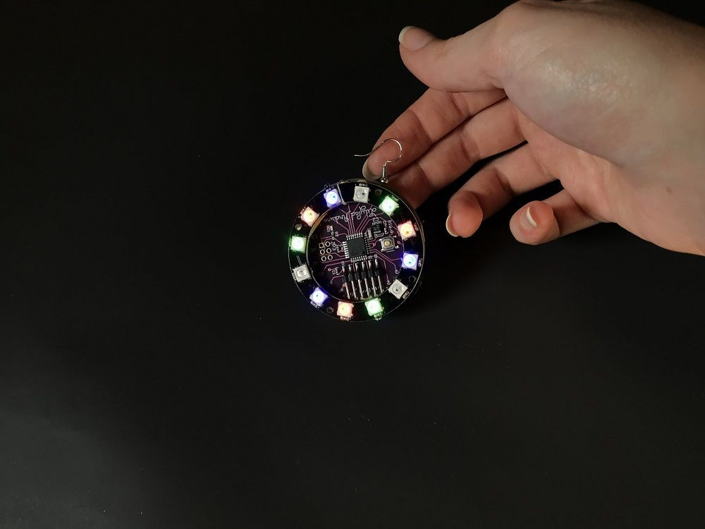Build NeoPixel Earrings Using Arduino LilyPad