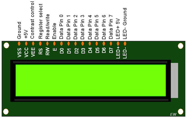 lcd module pinout
