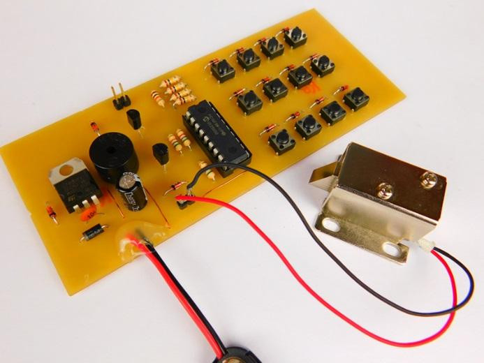 Keypad Entry System With PIC16 Microcontroller and Solenoid