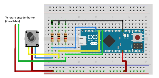 schematic for USB volume knob