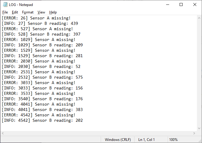 SD_write program example