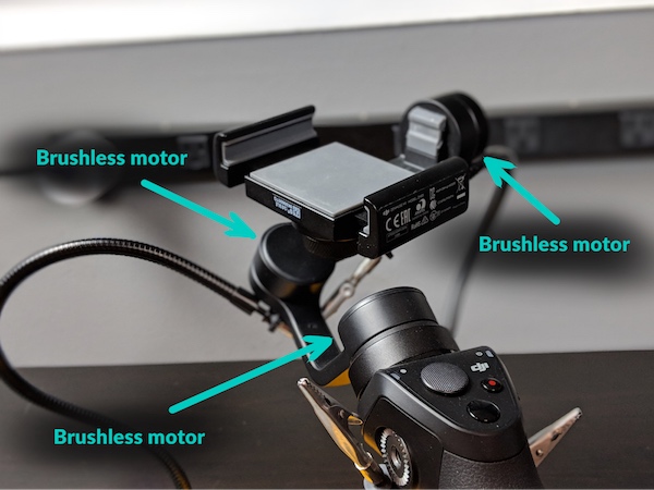 camera gimbal with brushless motors
