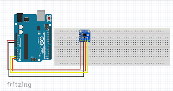 circuit diagram for Arduino Uno and VCNL4010