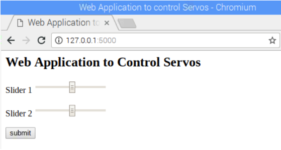 Web Application to Control Servos