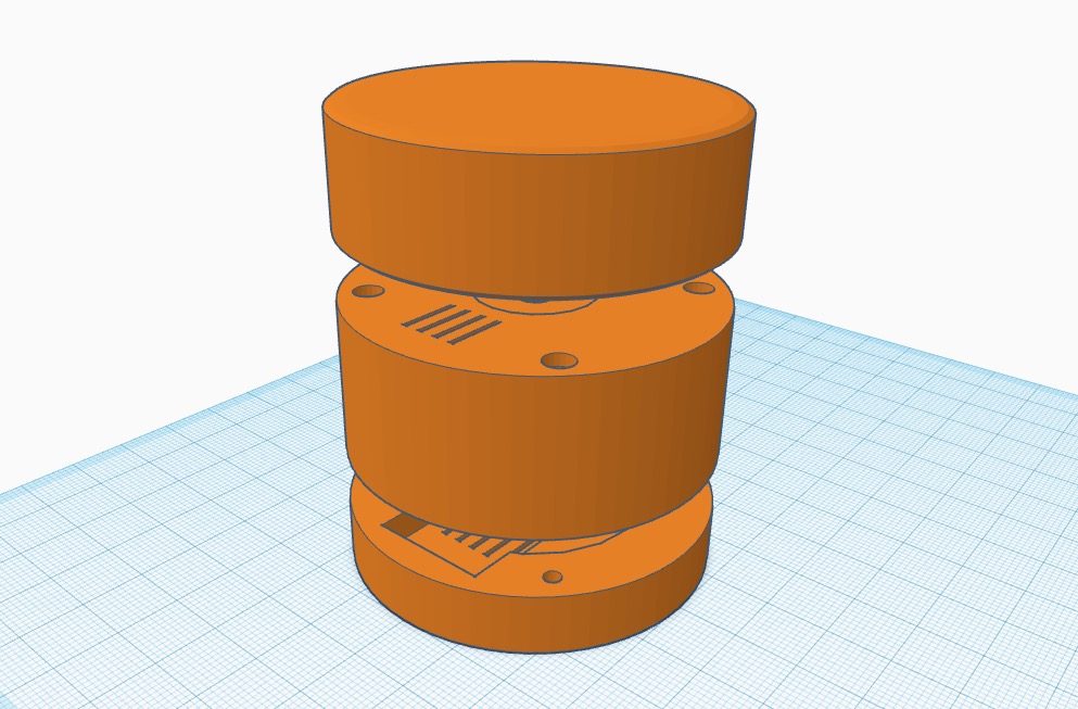 The volume knob in tinkercad