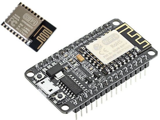 Figure 3. Prototyping options for the ESP8266: PCB module and DIP development board.